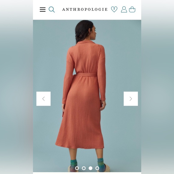 By Anthropologie Waffle Wrap Dress - Picture 3 of 12